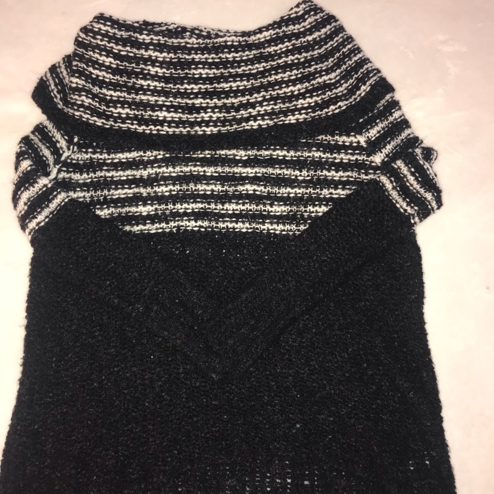 Free People black and white cowl neck sweater